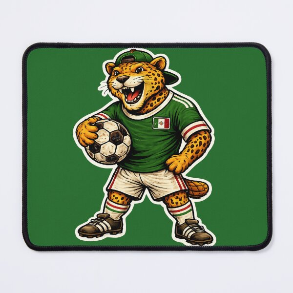 Item preview, Mexico Jaguar Soccer Sticker – Vintage Football Mascot 2026 designed and sold by randomdesignsnearme.