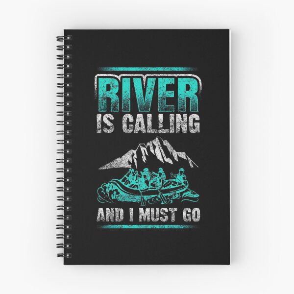Item preview, The River Is Calling Rafting Blue Distressed designed and sold by LarkDesigns.