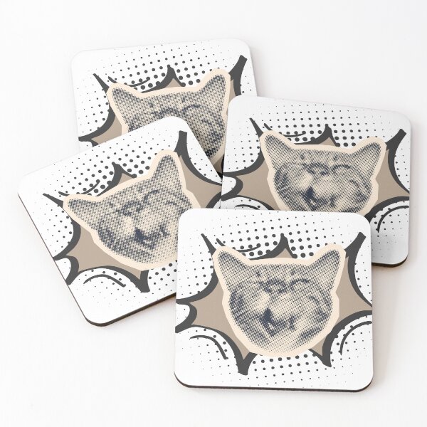 Item preview, Retro Pop Art Cat – Halftone Burst Collage designed and sold by nomistyles.
