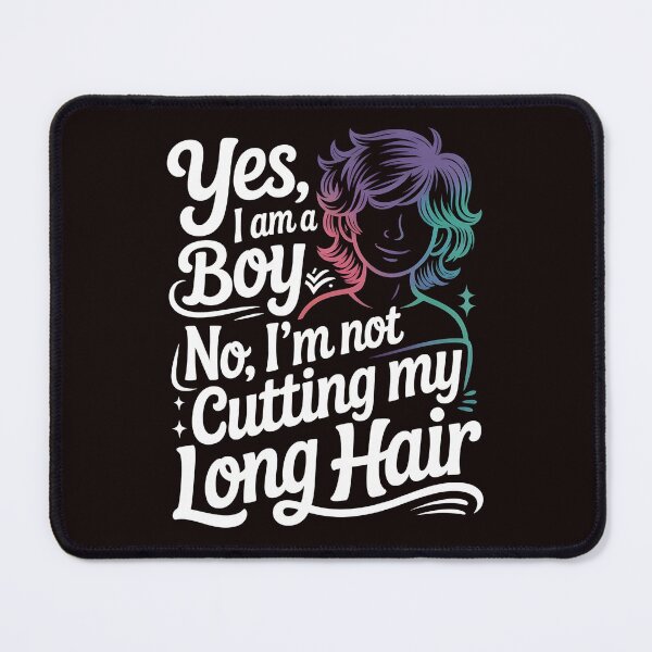 Item preview, Yes, I Am A Boy No, I'm Not Cutting My Long Hair – Long Hair Tee Statement designed and sold by Redgiant87x.