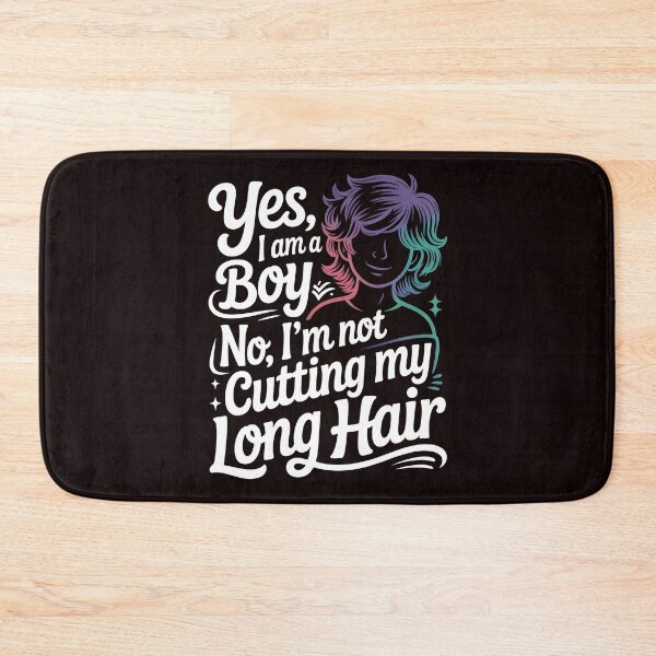 Item preview, Yes, I Am A Boy No, I'm Not Cutting My Long Hair – Long Hair Tee Statement designed and sold by Redgiant87x.