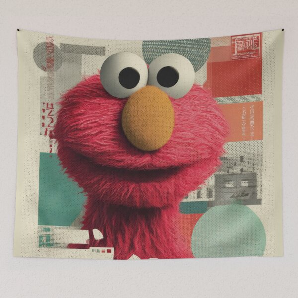 Item preview, Elmo Retro Japanese Kanji  designed and sold by AnimeArsenalPrints.