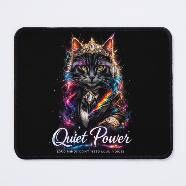 Item preview, Quiet Power Cat – Introvert Boss Aesthetic – Strong Silent Woman Energy Design designed and sold by sumodesign.