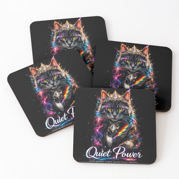 Item preview, Quiet Power Cat – Introvert Boss Aesthetic – Strong Silent Woman Energy Design designed and sold by sumodesign.