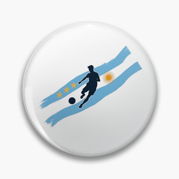 Item preview, Argentina Soccer Player Silhouette Three Stars Art designed and sold by PMTaurus.