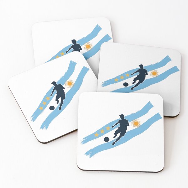 Item preview, Argentina Soccer Player Silhouette Three Stars Art designed and sold by PMTaurus.