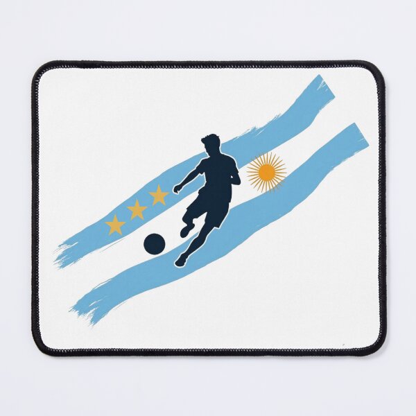 Item preview, Argentina Soccer Player Silhouette Three Stars Art designed and sold by PMTaurus.