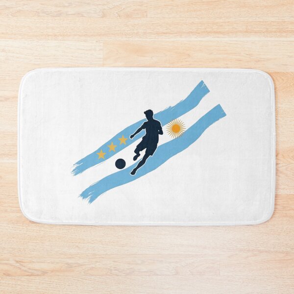 Item preview, Argentina Soccer Player Silhouette Three Stars Art designed and sold by PMTaurus.