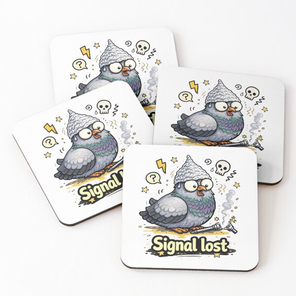 Item preview, Signal Lost Funny Pigeon Sticker designed and sold by MonkiFlipp.