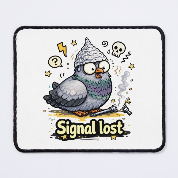 Item preview, Signal Lost Funny Pigeon Sticker designed and sold by MonkiFlipp.