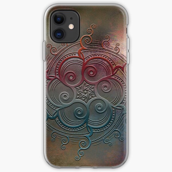 Mobile skin case mandala split iPhone Soft Case