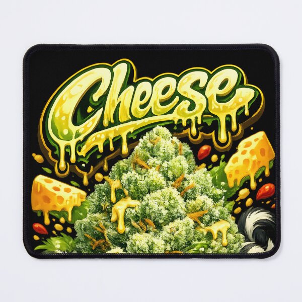 Item preview, Cheese Graffiti Print | Cheesy Spicy Hybrid Strain Typography | Euphoric 420 designed and sold by WAUZ.