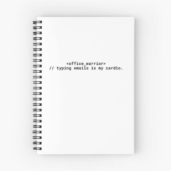 Item preview, <office_warrior>//typing-emails-is-my-cardio – Funny GenZ Code Humor Design designed and sold by code.humor.
