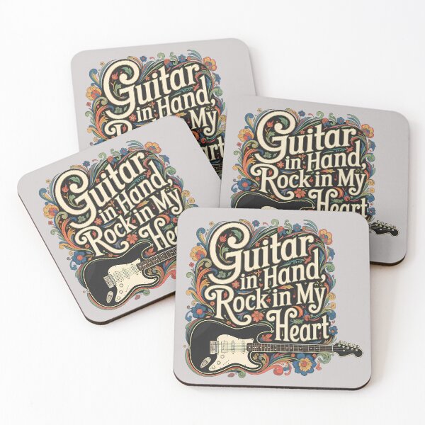 Item preview, Cosmic Guitar Rock in Heart - World Music Day Tribute Art Design designed and sold by Art-Arcade6.