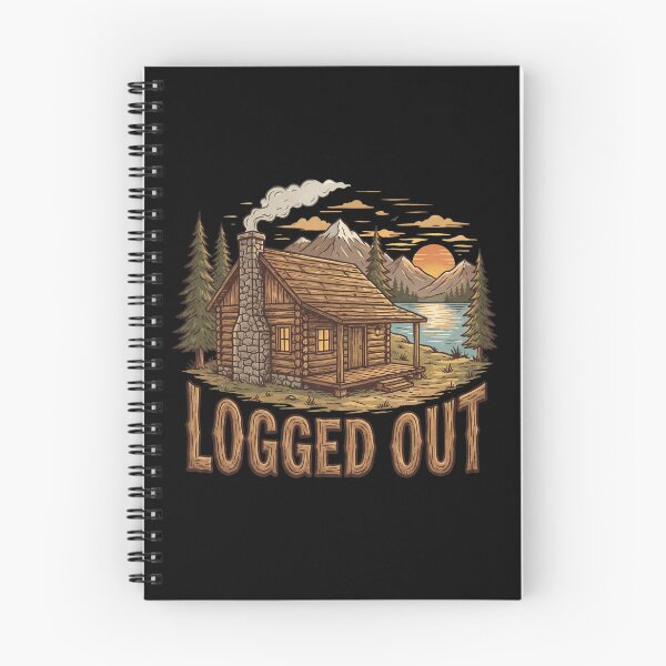 Item preview, Logged Out Cabin Rustic Log Cabin Mountain Sunset Camping Hiking Nature Lover designed and sold by Milasneeze.