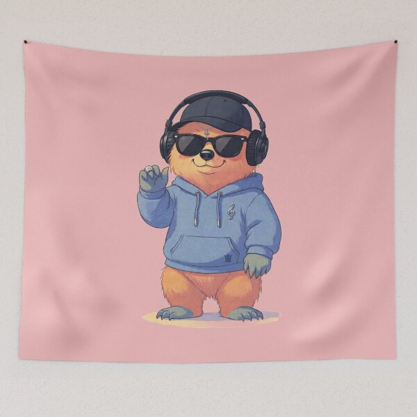 Item preview, Cool Music Bear Illustration designed and sold by BLUESKY11a.