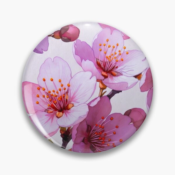 Item preview, Pink Sakura Cherry Blossom Branches Pattern on Light Background designed and sold by MaisonMaroMara.