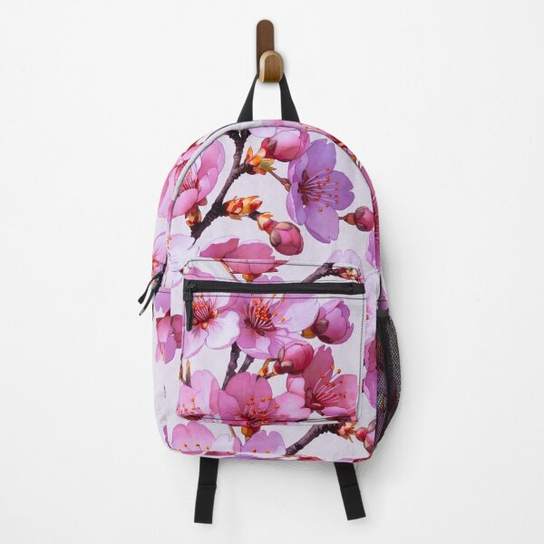 Item preview, Pink Sakura Cherry Blossom Branches Pattern on Light Background designed and sold by MaisonMaroMara.