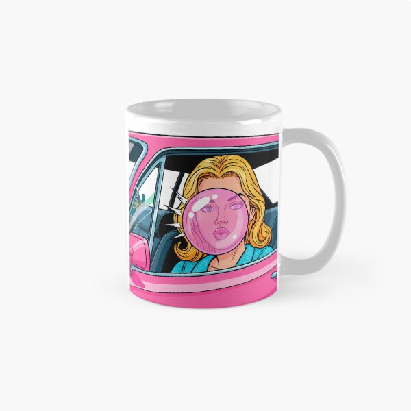 Item preview, Vintage Pop Art Woman Blowing Pink Bubble Gum Bubble designed and sold by PopDesignStyle.