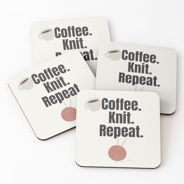 Item preview, Coffee Knit Repeat Cosy Knitting Design designed and sold by SipAndStitchCo.