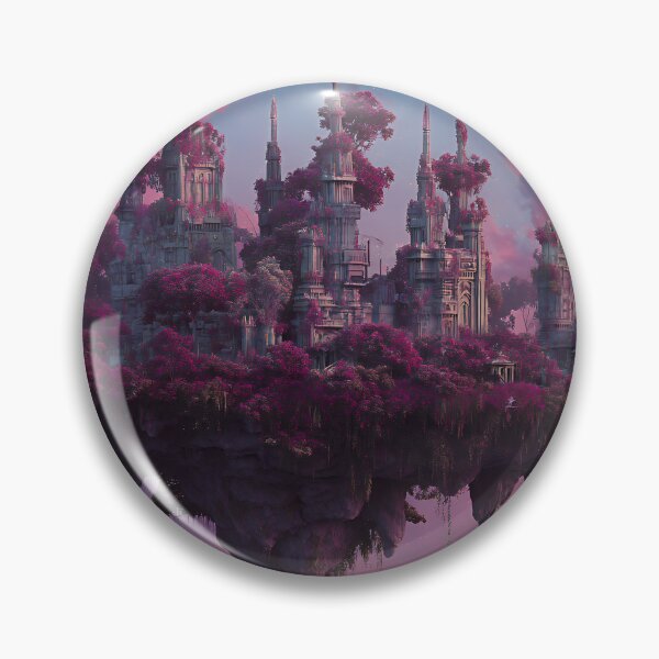 Item preview, Majestic Starlit Floating Castle in Magenta Dream Sky designed and sold by EK-World.