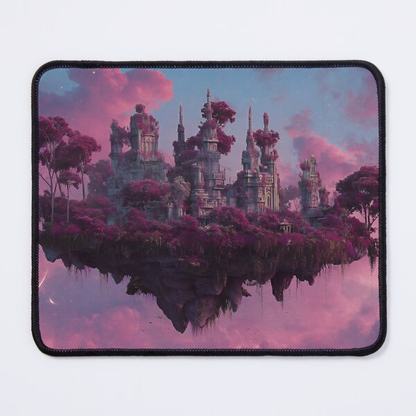 Item preview, Majestic Starlit Floating Castle in Magenta Dream Sky designed and sold by EK-World.