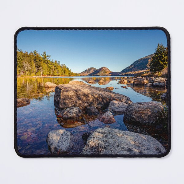 Item preview, Jordan Pond Acadia National Park — Golden Hour Reflection Maine Photography designed and sold by MDCCo.