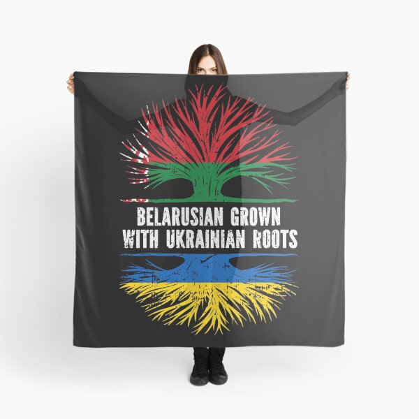 Item preview, Belarusian Grown with Ukrainian Roots Flag designed and sold by CosmoKitsch.