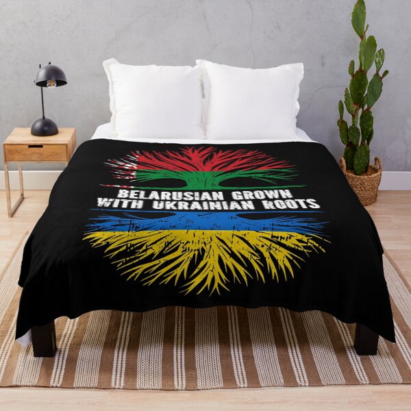 Item preview, Belarusian Grown with Ukrainian Roots Flag designed and sold by CosmoKitsch.
