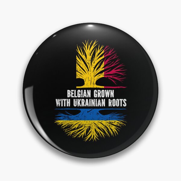 Item preview, Belgian Grown with Ukrainian Roots Flag designed and sold by CosmoKitsch.
