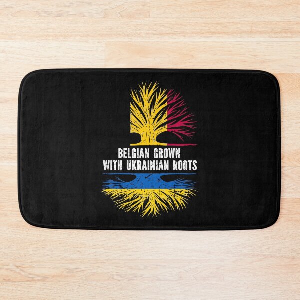 Item preview, Belgian Grown with Ukrainian Roots Flag designed and sold by CosmoKitsch.