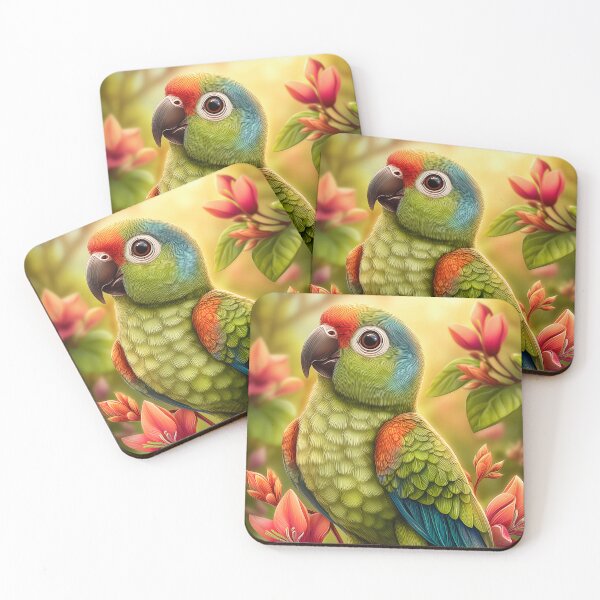 Item preview, Vibrant Parrot Amidst Tropical Flowers designed and sold by PetsArt.