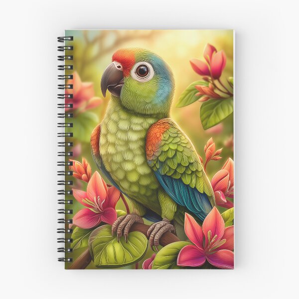 Item preview, Vibrant Parrot Amidst Tropical Flowers designed and sold by PetsArt.