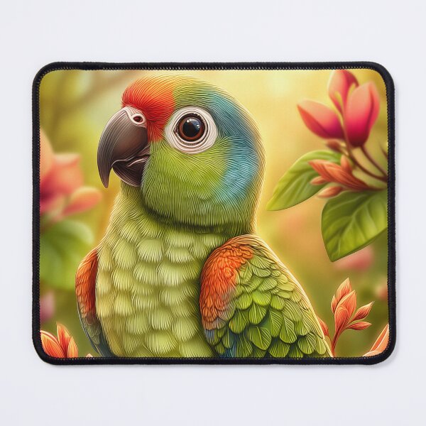 Item preview, Vibrant Parrot Amidst Tropical Flowers designed and sold by PetsArt.