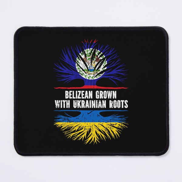 Item preview, Belizean Grown with Ukrainian Roots Flag designed and sold by CosmoKitsch.