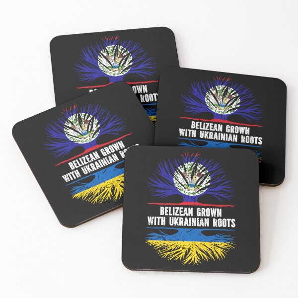 Item preview, Belizean Grown with Ukrainian Roots Flag designed and sold by CosmoKitsch.