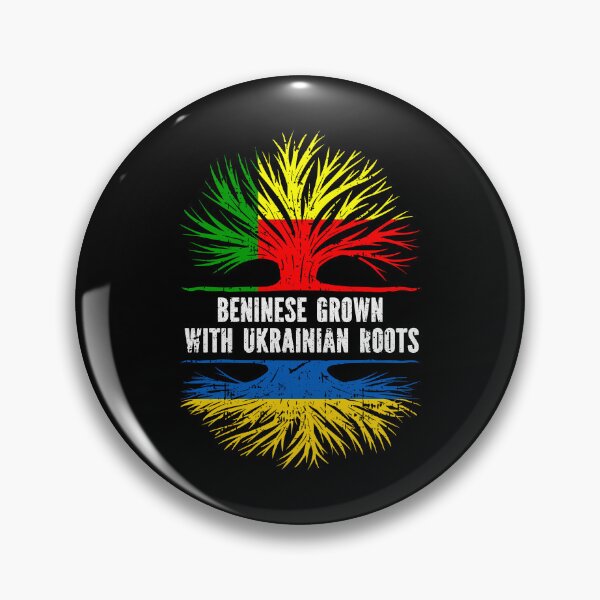 Item preview, Beninese Grown with Ukrainian Roots Flag designed and sold by CosmoKitsch.