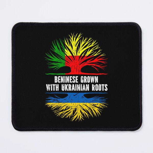 Item preview, Beninese Grown with Ukrainian Roots Flag designed and sold by CosmoKitsch.