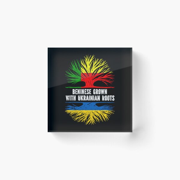 Item preview, Beninese Grown with Ukrainian Roots Flag designed and sold by CosmoKitsch.