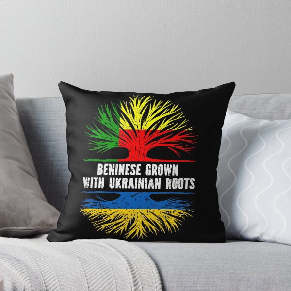 Item preview, Beninese Grown with Ukrainian Roots Flag designed and sold by CosmoKitsch.