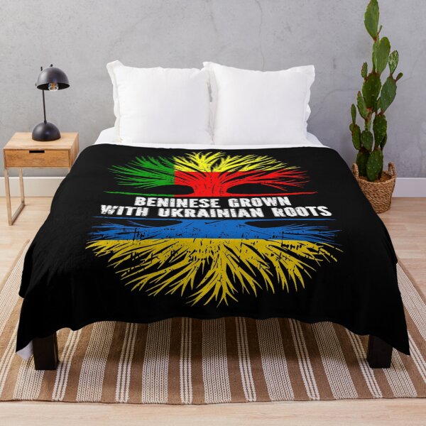 Item preview, Beninese Grown with Ukrainian Roots Flag designed and sold by CosmoKitsch.