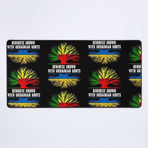 Item preview, Beninese Grown with Ukrainian Roots Flag designed and sold by CosmoKitsch.