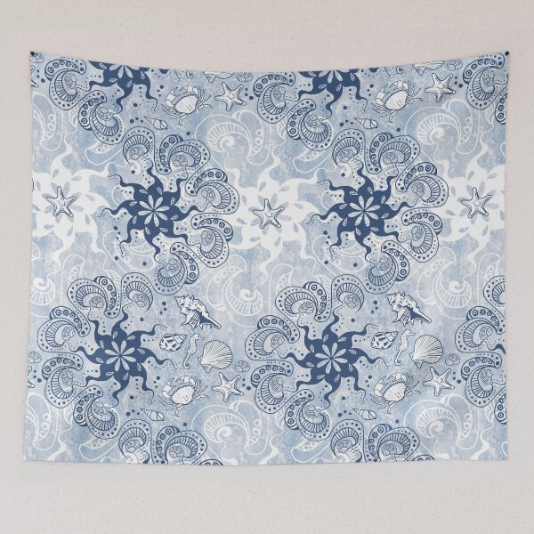 Item preview, Navy Beach Mandala Garland designed and sold by kobyakov.