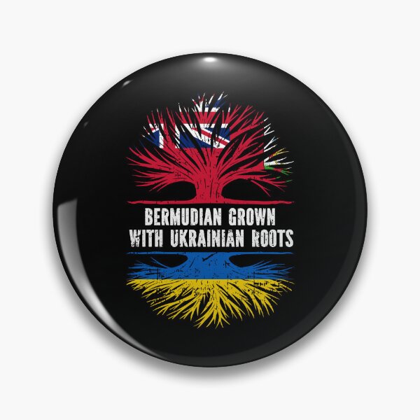 Item preview, Bermudian Grown with Ukrainian Roots Flag designed and sold by CosmoKitsch.