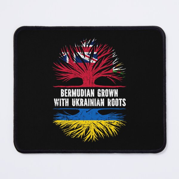 Item preview, Bermudian Grown with Ukrainian Roots Flag designed and sold by CosmoKitsch.