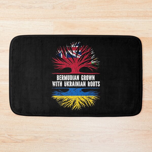 Item preview, Bermudian Grown with Ukrainian Roots Flag designed and sold by CosmoKitsch.