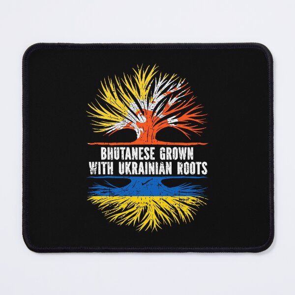 Item preview, Bhutanese Grown with Ukrainian Roots Flag designed and sold by CosmoKitsch.
