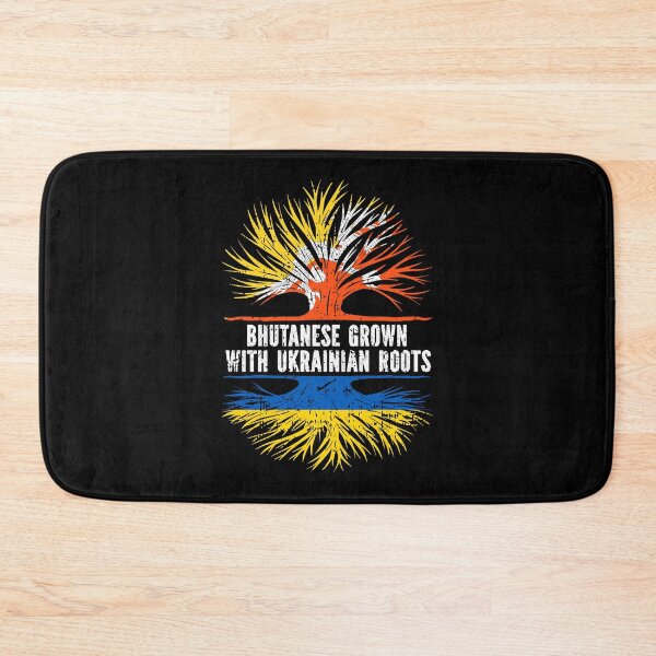Item preview, Bhutanese Grown with Ukrainian Roots Flag designed and sold by CosmoKitsch.