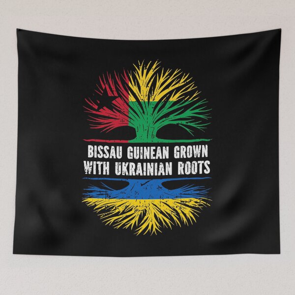 Item preview, Bissau Guinean Grown with Ukrainian Roots Flag designed and sold by CosmoKitsch.