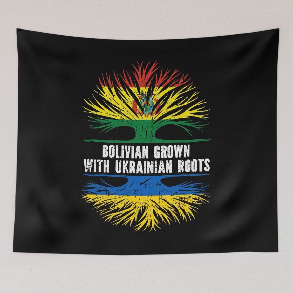 Item preview, Bolivian Grown with Ukrainian Roots Flag designed and sold by CosmoKitsch.